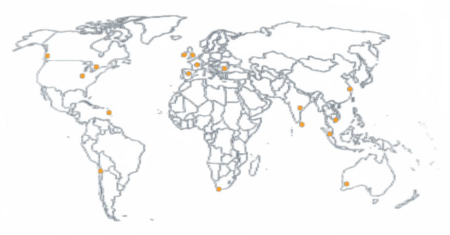 map of Apex locations around the world